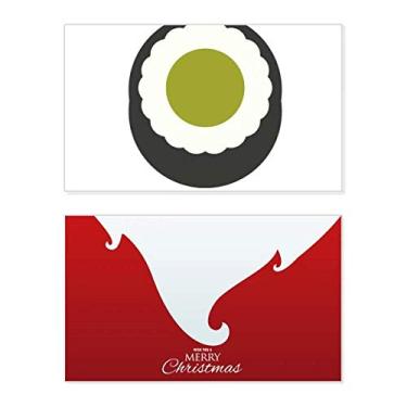 Imagem de Tradicional Japonês Black Maki Sushi Holiday Holiday Merry Christmas Cartão de parabéns Mensagem de Natal