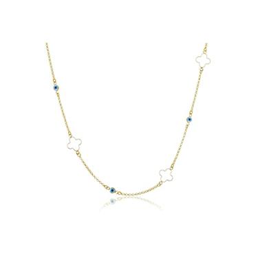 Imagem de Colar Folheado em Ouro 18k com Olhos Gregos