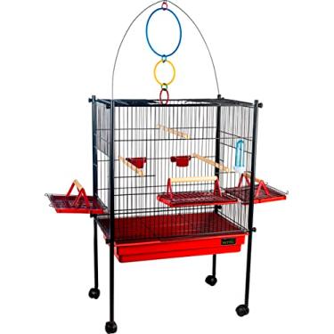 Imagem de Viveiro Para Calopsita Triplex Black/Vermelho