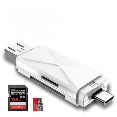 Imagem de SZAMBIT SD Card Reader,3 em 1 Cartão de Memória USB 3.0 Leitor,Micro SD para Adaptador USB,Visualizador de Câmera da Trilha Compatível para Samsung Note S20,Computer,MacBook iPad e Dash Cam,Branco