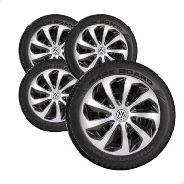 Imagem de Jogo Calota Velox Aro 15 Prata/Preta VW Voyage