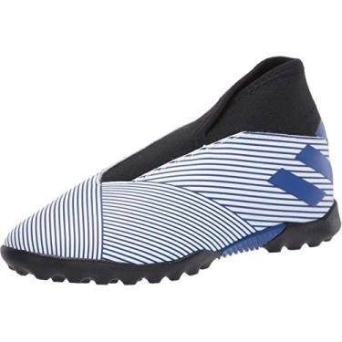 Imagem de Chuteiras infantis Nemeziz 19.3 da Adidas, Ftwr Branco/Team Royal Azul/Team Royal Blue, 10.5 Big Kid