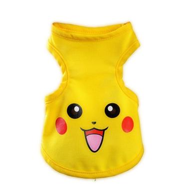 Imagem de Camiseta Pokemon Pikachu Para Cachorro Gato Roupa Pet Verão