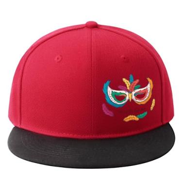 Imagem de Bonés de beisebol Mardi gras 9 bonés de caminhoneiro para adolescentes retrô snapbacks, Vermelho, Tamanho Único