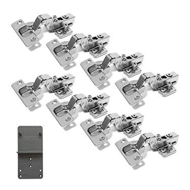 Imagem de LOOTICH Dobradiças de fechamento macio de 35 mm de inserção de 110 graus com amortecedor hidráulico para armário de cozinha, armário, guarda-roupa, porta, dobradiças automáticas com amortecimento,