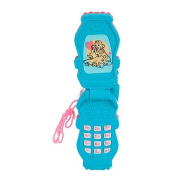 Imagem de Celular Brinquedo Smartphone Flip Princesa Rosa Azul Luz Som