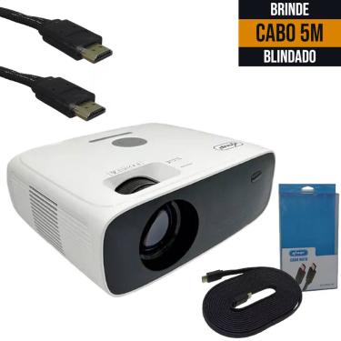 Imagem de Projetor Datashow Android Full HD 10200 Lumens Wi-Fi Bluetooth HDMI Knup PJ006 + CABO HDMI