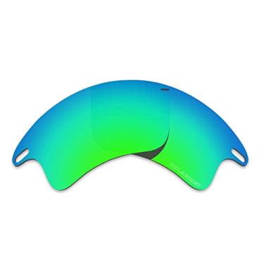 Imagem de Caulo Lentes de reposição polarizadas para óculos de sol Oakley Fast Jacket XL com armação de vidro (espelho verde)
