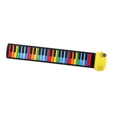 Imagem de Vaveren Roll Up Piano, Teclado de piano elétrico de 49 teclas, Teclado de piano portátil, Teclado de piano para iniciantes, AMARELO