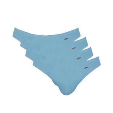 Imagem de 4 Cuecas Tradicional Básica Modelo Slip Light Zorba Em Cotton Algodão,