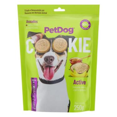 Imagem de Biscoito Pet Dog Cookie para Cães Banana, Aveia e Mel 250g - PETDOG