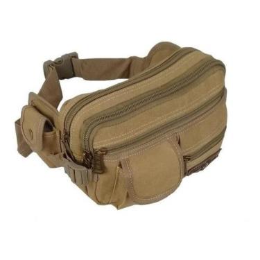 Imagem de Pochete Masculina Reforçada Bolsa Cintura De Lona Multiuso - Plat