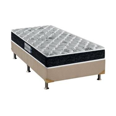 Imagem de  Cama Box Solteiro: Colchão Espuma Probel D45 Firmepedic Advanced Tech2000 + Base CRC Suede Clean(88x188)