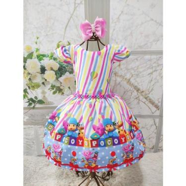 Imagem de Vestido Perola Menina Infantil Pocoyo - AUREA, 01 ANO