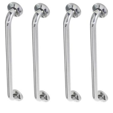 Imagem de Alça de Apoio 40cm Barra Inox Kit 4 Unidades Acessibilidade Cadeirante