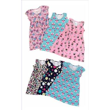 Imagem de Vestido infantil verão meninas do 1 ao 8 kit com 3 - Vickju, Sortidos,