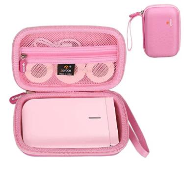 Imagem de Aproca Estojo rígido rosa para armazenamento de viagem, para máquina de etiquetagem NiiMbot D11