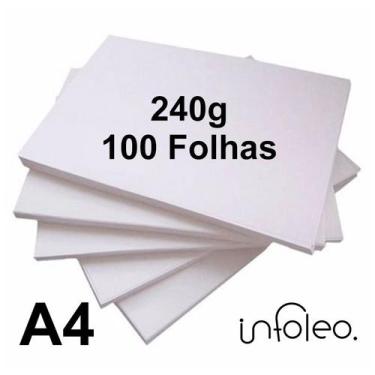 Imagem de Papel Offset A4 240g Branco 100 Folhas - Chambril