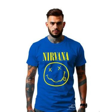 Imagem de Camiseta Personalizada Estampada Banda Nirvana Smile Unissex Malha 100