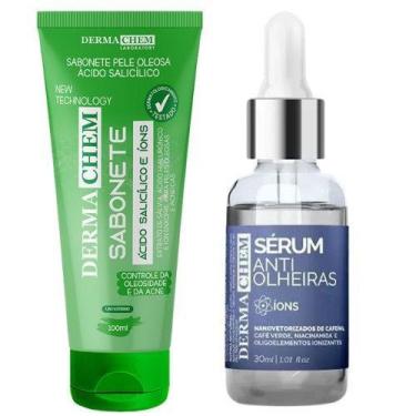 Imagem de Kit Skin Care Pele Oleosas com Sabonete e Sérum Antiolheiras Dermachem