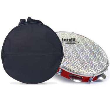 Imagem de Pandeiro Injetado 10" Pele Holográfica Torelli TP 308 Red