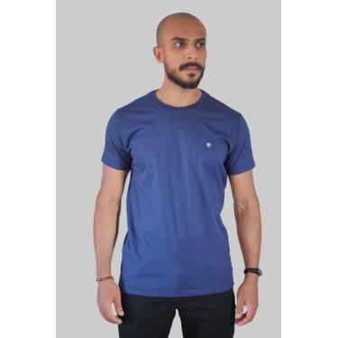 Imagem de Camiseta masculina básica 100% algodão mr lions azul marinho, G, Azul 
