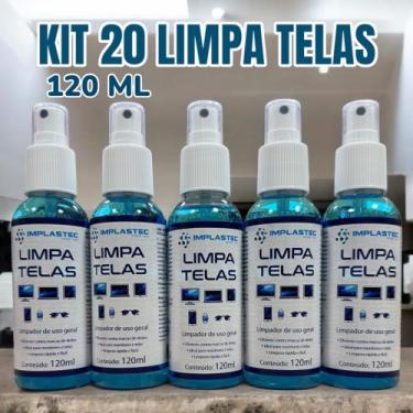 Imagem de KIT 20 Limpa Tela Implastec Spray 120ml Lentes Tv Smartwatch Celular T