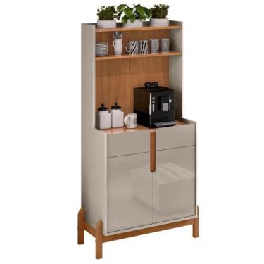 Imagem de Armário Multiuso Cantinho do Café Nay C14 Off White/Cedro - Mpozenato,