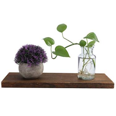 Imagem de Prateleiras Flutuantes para Parede, Prateleiras de Madeira Rústica Montadas na Parede Com Ferramentas de Instalação, Prateleira de Parede para Banheiro, Quarto, Decoração de Sala