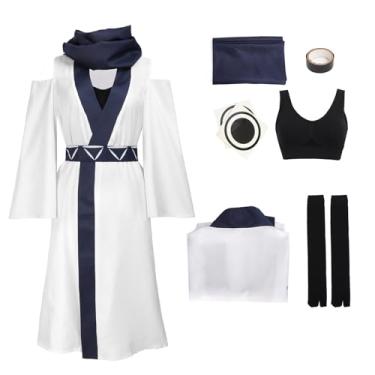 Imagem de C-ZOFEK Kimono feminino anime cosplay fantasia tamanho EUA com roupas íntimas versão feminina, Branco, M