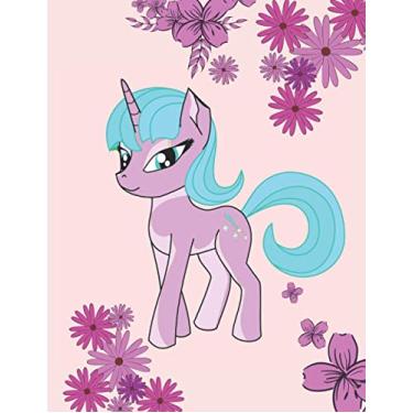 Imagem de Dotted Journal: Floral Pink UNICORN 330 Pages Notebook 8.5x11 Dot Grid Sketchbook A4 XL