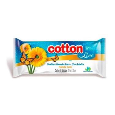 Imagem de Toalhas Umedecidas Adulto - 40 Unidades - Cotton Line
