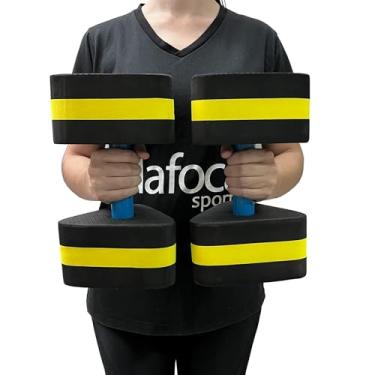 Imagem de Par de Halteres Para Hidroginástica Em EVA DF1107-PT G 3-4kg Preto e Amarelo Dafoca Sports
