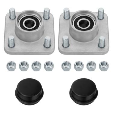 Imagem de JAVIK Conjunto de cubo de roda dianteira de 2 peças com vedações de rolamentos compatíveis com carros Club Car 2003-up DS & Precedent Gas & Electric Golf Carts OEM # 102357701 1023577-01 102353201