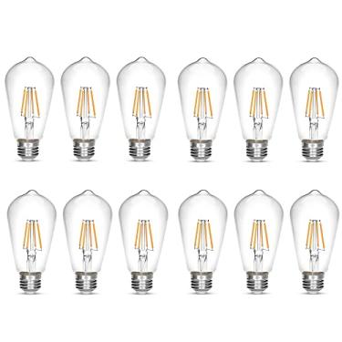 Imagem de NOTOC Lâmpada LED Edison 4W, Antiga 40W Vintage Edison, Lâmpada E26 Lâmpada LED Não Regulável 450 Lumens 2700K Branco Quente, Pacote com 12