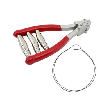 Imagem de kowaku Equipamento de tênis com braçadeira de partida de corda, braçadeira de amarração 3 esportes de mola portátil, ferramenta de amarração durável para, Vermelho