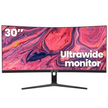Imagem de CRUA 30Inch Ultrawide Curved Monitor, 21:9 WFHD(2560x1080P) VA Computer Monitor, 99% sRGB 100HZ 1500R PC Monitors Support FreeSync, Wall-Mounted, with HDMI/DP Display Port-Black