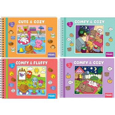 Imagem de Kit 4 Livros de Colorir Coleção Cute Cozy Estilo Bobbie Goods Coloring