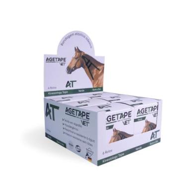 Imagem de Kit 6 Rolos Agetape Vet - 5cm X 5m - Verde Escuro, Verde escuro