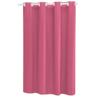 Imagem de Cortina Blackout PVC (Plástico) com UMA FOLHA Corta Luz 100% 1,40M x 1,30M de Parede com Ilhós (PINK)