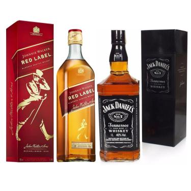 Imagem de Whisky Johnnie Walker Red Label 1L + Jack Daniels Old No7 1L