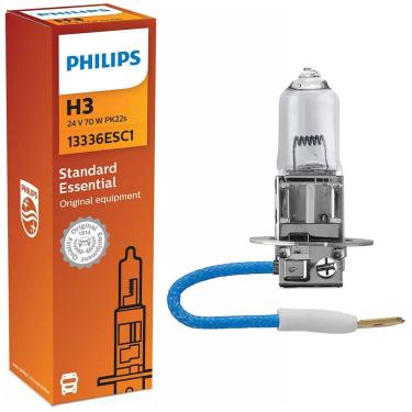 Imagem de Lâmpada Philips H3 Standard Essential 70W 24V PK22S Farol