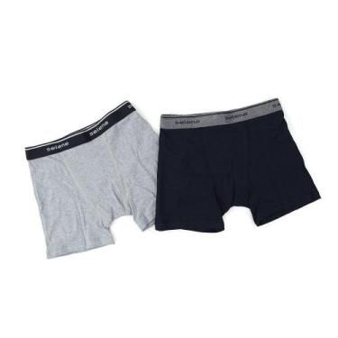Imagem de Cueca Infantil Selene Boxer Cotton Kit - 12455.0, Preto, G