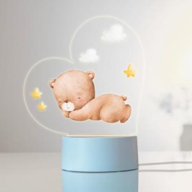 Imagem de Luminária colorida Led UV - Ursinho Dormindo com estrela