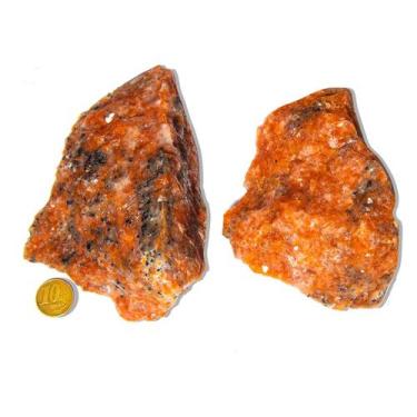 Imagem de 03 Calcita Laranja Bruto Esoterismo 450 a 500g 8-12cm Tipo A - Cristai