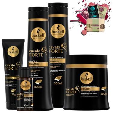 Imagem de Kit Haskell Cavalo Forte Sh Cond Mascara 500g Leave Complexo