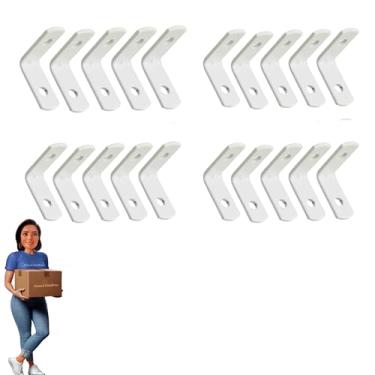 Imagem de Cantoneira L Multiuso Branca, Kit com 20 Unidades, 1"x1", Acompanha Parafusos