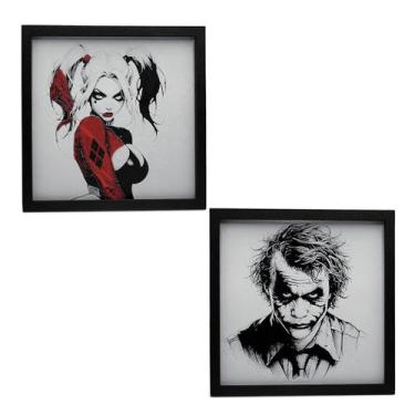 Imagem de Quadros Decorativo 3D - Arlequina e Coringa - 3D Think BR