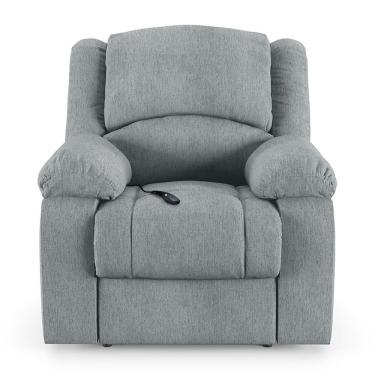 Imagem de Poltrona Do Papai Reclinável Sala De Cinema Barcelona Controle Elétrico Linho Cinza