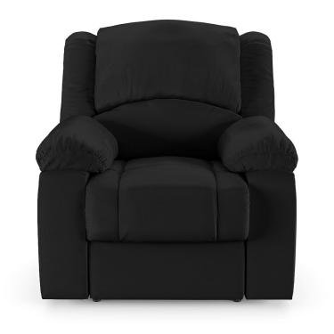 Imagem de Poltrona Do Papai Reclinável Sala De Cinema Barcelona Elétrica Usb Pu Preto